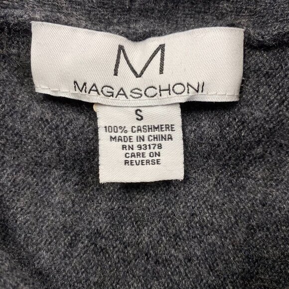 Magaschoni Grey 100% Cashmere Cowl neck long sweater Small quiet luxury soft - Picture 3 of 3